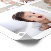 Moderne Baby Foto Eerste Jaar Mijlpaal Teken Poster (Hoek)