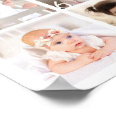 Moderne Baby Foto Eerste Jaar Mijlpaal Teken Poster (Hoek)