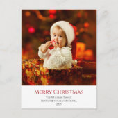 Moderne Baby Foto Feestelijke Kerst Feestdagenkaart (Voorkant)