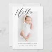 Moderne Baby foto geboorte Aankondiging (Voorkant)