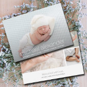 Moderne Baby foto geboorte Aankondiging