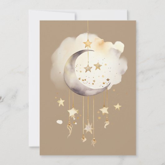 Moderne baby Foto Geboorte Aankondiging Flat Kaart (Achterkant)