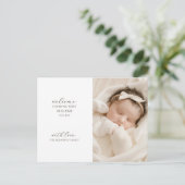 Moderne Baby foto geboorte Aankondigingskaart (Staand voorkant)