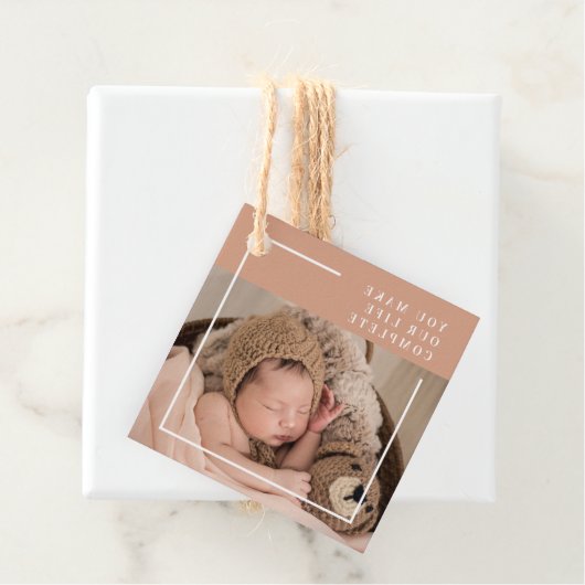 Moderne Baby foto | Je maakt mijn leven compleet m Bedankjes Labels (In situ)