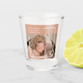 Moderne Baby foto | Je maakt mijn leven compleet m Shot Glas (Voorkant)
