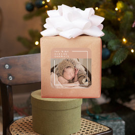 Moderne Baby foto | Je maakt mijn leven compleet m Vierkante Sticker