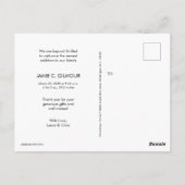 Moderne Baby Foto van Handlettering Dank je wel Briefkaart (Achterkant)