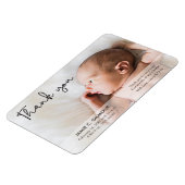 Moderne Baby Foto van script: Dank u Magneet (Linkerzijde)