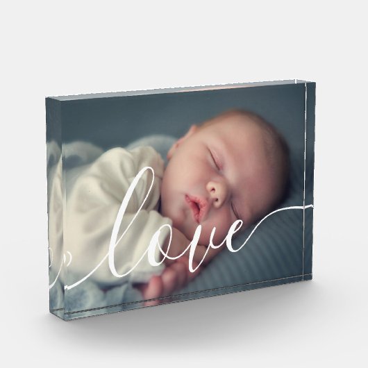 Moderne Baby foto White Script LoveTypography (Links)