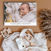 Moderne Baby fotocollage geboorte aankondiging