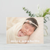 Moderne Baby fotocollage Geslacht Neutraal Geboort Aankondiging (Staand voorkant)