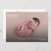 Moderne Baby-fotonaam start geboorte Aankondiging (Voorkant / Achterkant)