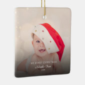 Moderne Baby foto's 1 Kerstmis Keramisch Ornament (Rechts)