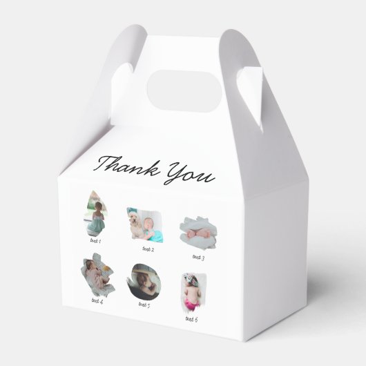 Moderne Baby Foto's Collage Birthday Bedankdoosjes (Achterkant)