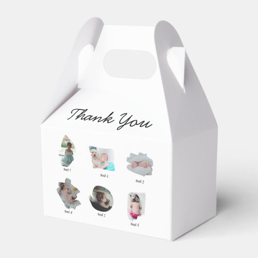 Moderne Baby Foto's Collage Birthday Bedankdoosjes (Voorkant Zijde)