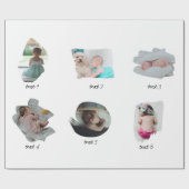 Moderne Baby foto's collage Cadeaupapier (Vlak)