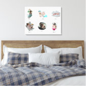 Moderne Baby foto's collage Canvas Afdruk (Insitu (Slaapkamer))