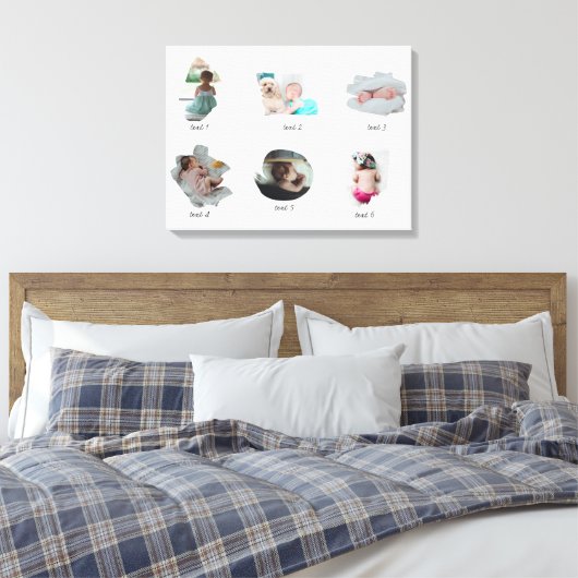 Moderne Baby foto's collage Canvas Afdruk (Insitu (Slaapkamer))