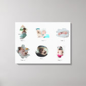 Moderne Baby foto's collage Canvas Afdruk (Voorkant)