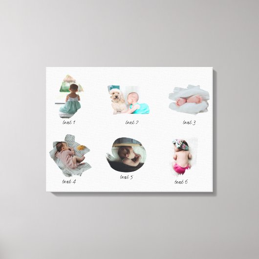 Moderne Baby foto's collage Canvas Afdruk (Voorkant)
