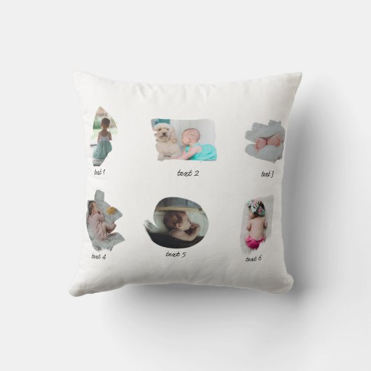 Moderne Baby foto's collage Kussen (Achterkant)