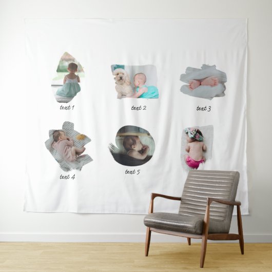 Moderne Baby foto's collage Wandkleed (In Situ (horizontaal))