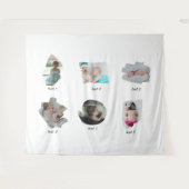 Moderne Baby foto's collage Wandkleed (Voorkant (horizontaal))