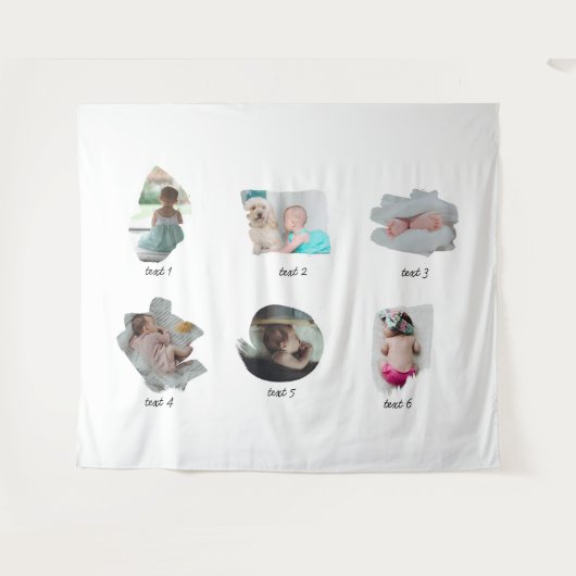 Moderne Baby foto's collage Wandkleed (Voorkant (horizontaal))