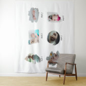 Moderne Baby foto's collage Wandkleed (In situ)