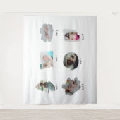 Moderne Baby foto's collage Wandkleed (Voorkant)