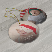 Moderne Baby foto's eerste kerstfeestdag Keramisch Ornament