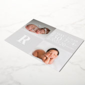 Moderne Baby geboorte-briefkaart Folie Uitnodiging (Gedraaid)