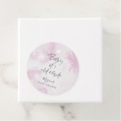 Moderne Baby Het is koud buiten de roze winterpoos Bedankjes Labels (In situ)