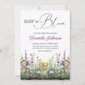 Moderne Baby in Bloom Wilde Floral Baby shower Kaart (Voorkant)