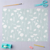 Moderne Baby kwekerij Wildflower Bloemblauw n Wit Tissuepapier (Craft)