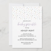 Moderne Baby Lavendel Neutrale Strooi Uitnodiging (Voorkant)