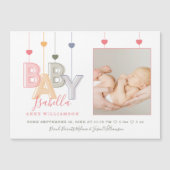 Moderne Baby Letters Pasgeboren Baby Meisje Geboor (Voorkant)