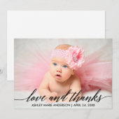 Moderne Baby-liefde voor kalligrafie en Bedankt Fo (Voorkant / Achterkant)