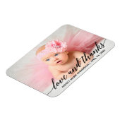 Moderne Baby-liefde voor kalligrafie en Bedankt Fo Magneet (Linkerzijde)