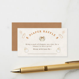 Moderne baby luier bier loterij baby shower informatiekaartje