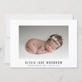 Moderne Baby Meisje Foto Collage Geboorte Aankondi