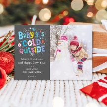 Moderne Baby met koude buitenzijde Foto-laksteengr