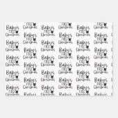 Moderne Baby met zwart-wit, eerste kerstcadeau Inpakpapier Vel (Voorkant 2)