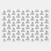 Moderne Baby met zwart-wit, eerste kerstcadeau Inpakpapier Vel (Voorkant)