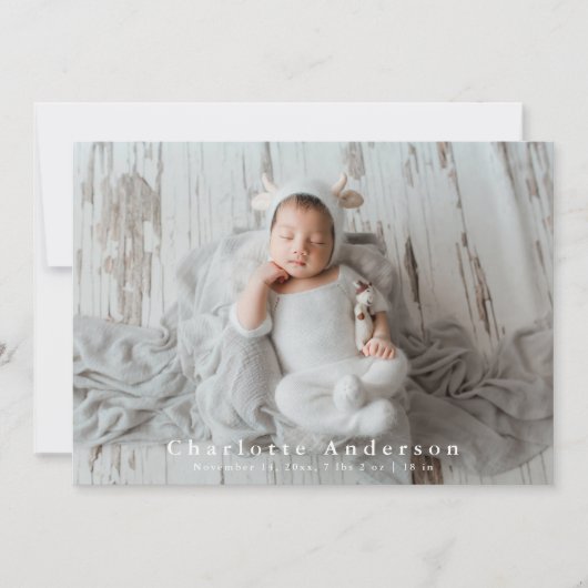 Moderne Baby multi-fotogeboorte Aankondiging (Voorkant)