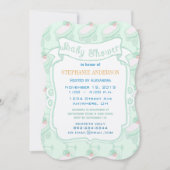 Moderne Baby Munt Gender Neutral Baby Buggy Shower Kaart (Voorkant)