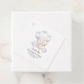 Moderne Baby Olifant en Hond Dank u Bedankjes Labels (In situ)