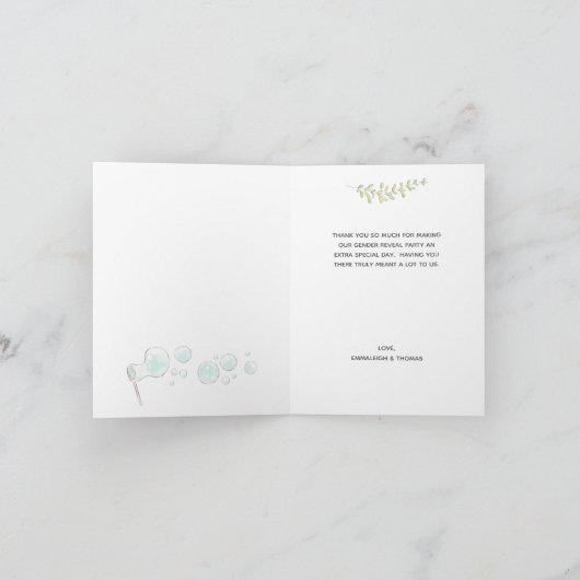 Moderne Baby Olifant Genderneutraal Dank u Notitiekaartje (Binnen)