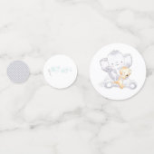Moderne Baby olifant Unisex Baby shower Confetti (Achterkanten)