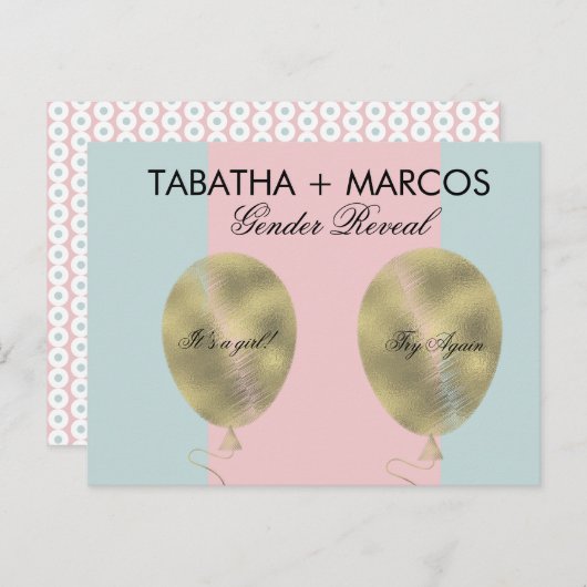 Moderne Baby sekse onthullen kaarten met een DIY-k (Voorkant / Achterkant)